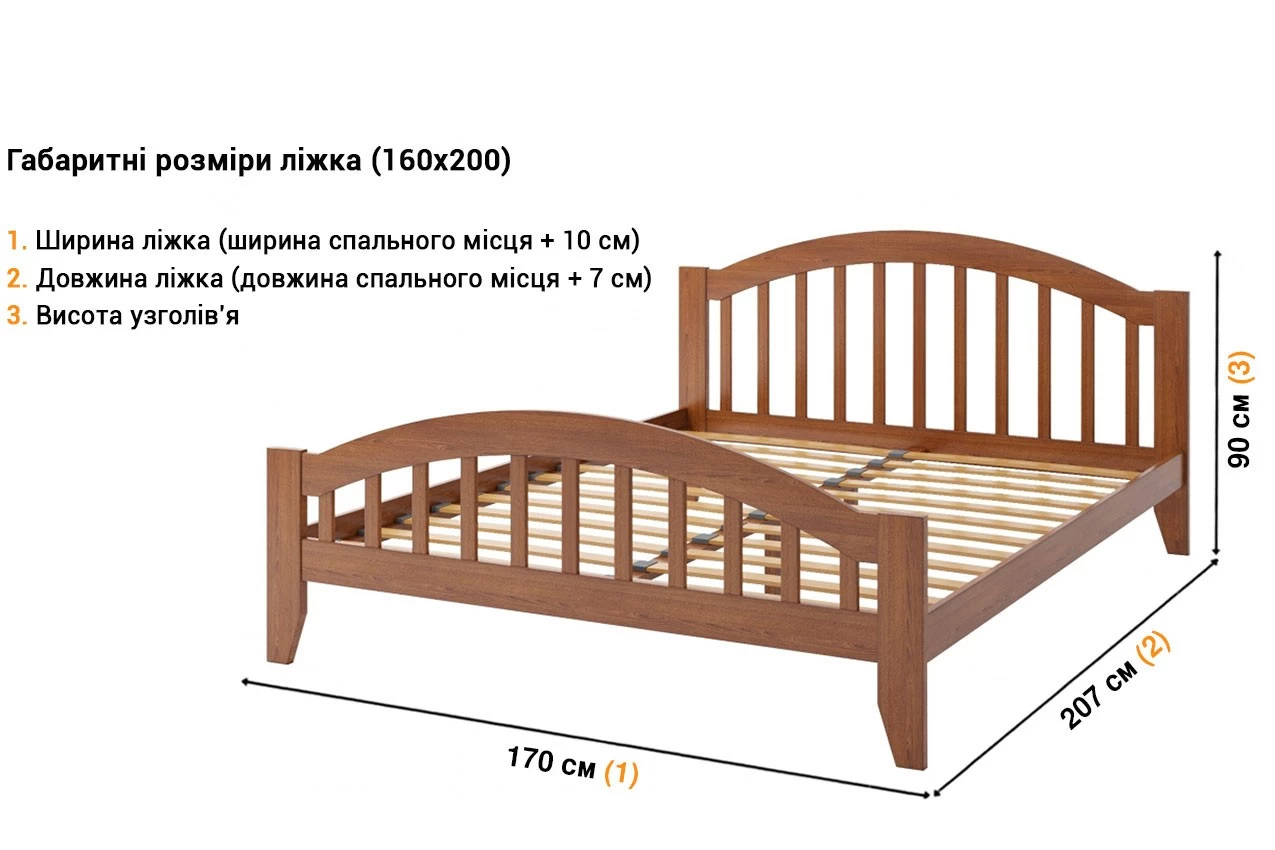 Деревянная кровать Мелиса в Україні