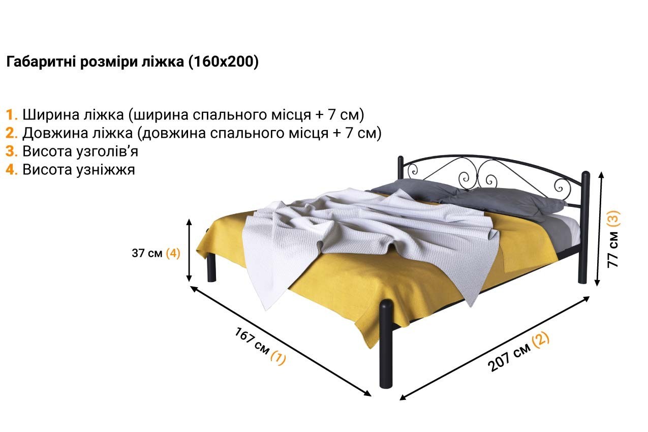 Металлическая кровать Ітер в Україні