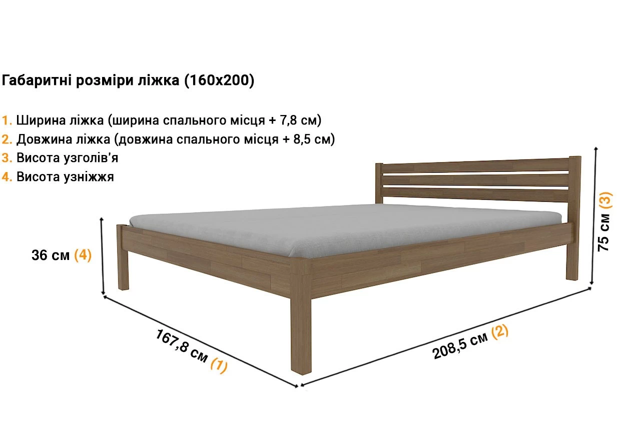 Дерев'яне ліжко Корніка в Украине