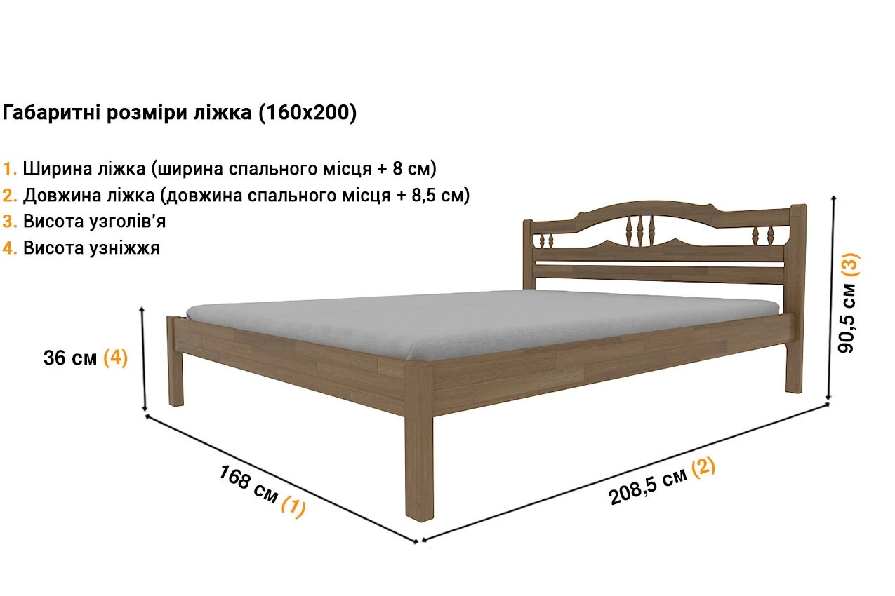 Деревянная кровать Омелия недорого