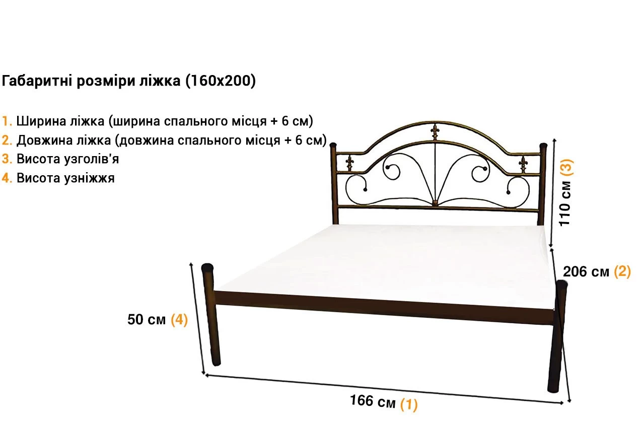 Металлическая кровать Диана недорого