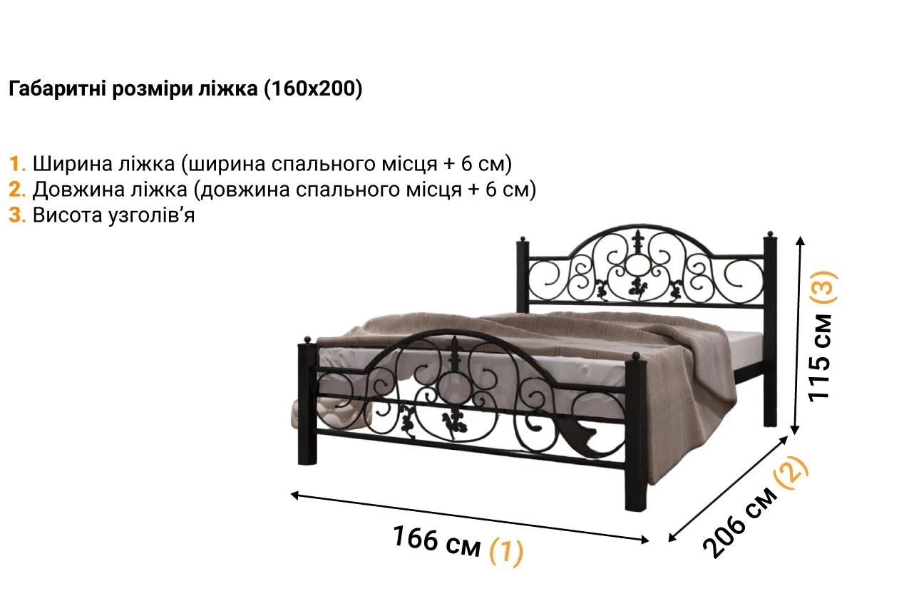 Металлическая кровать Жозефина недорого
