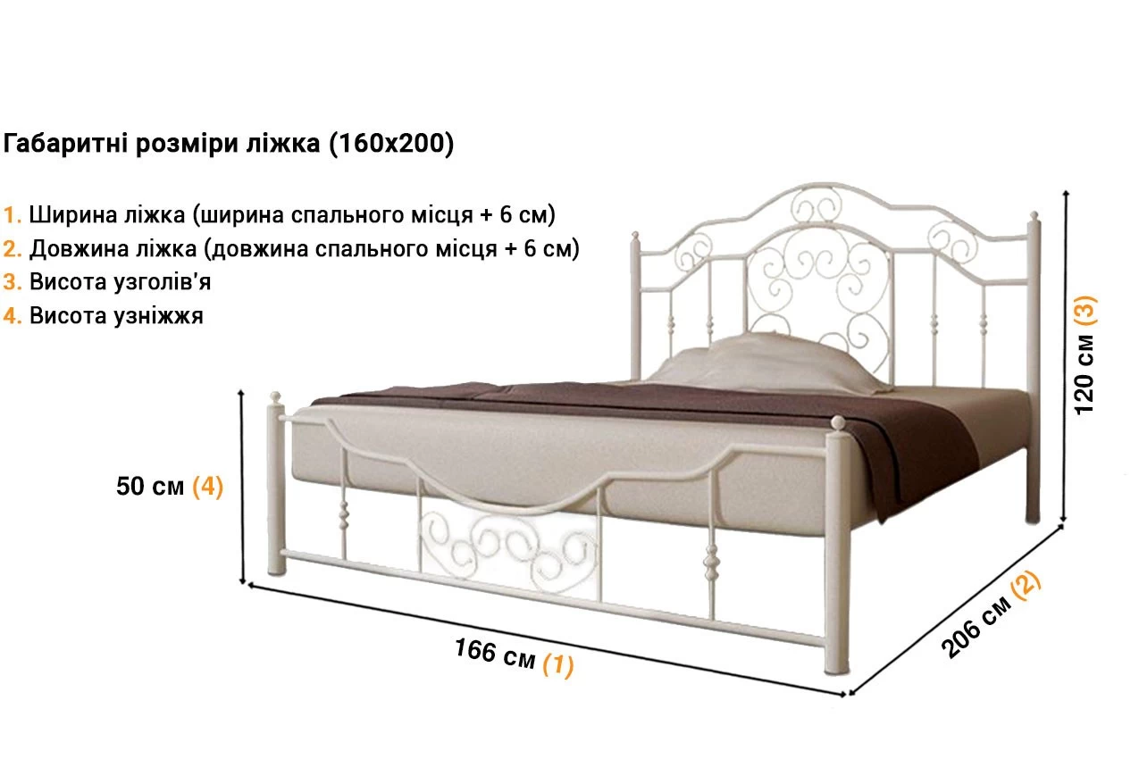 Металлическая кровать Кармен недорого