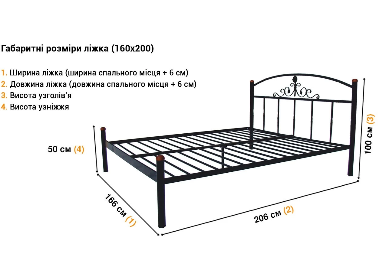 Металлическая кровать Кассандра недорого
