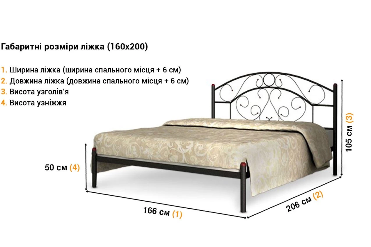 Металлическая кровать Скарлет недорого