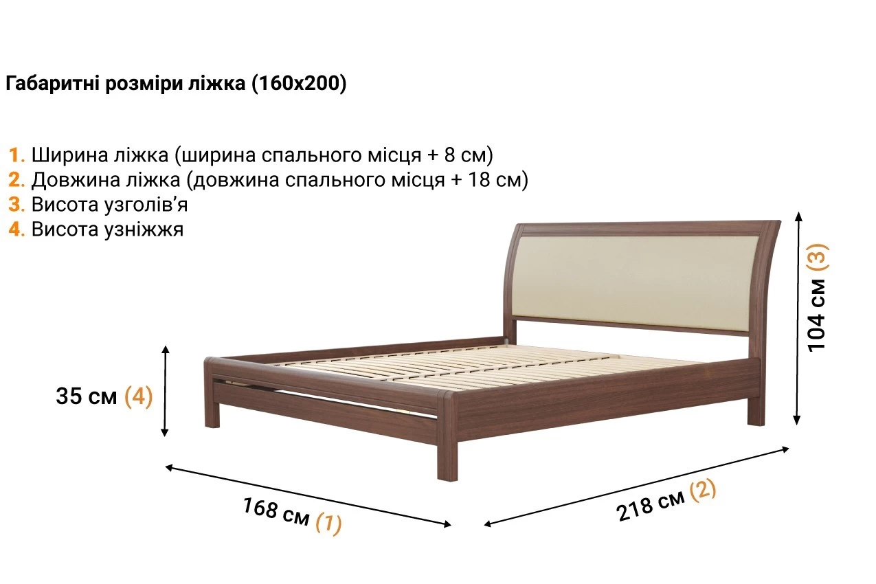 Деревянная кровать Бертис Світ Матраців