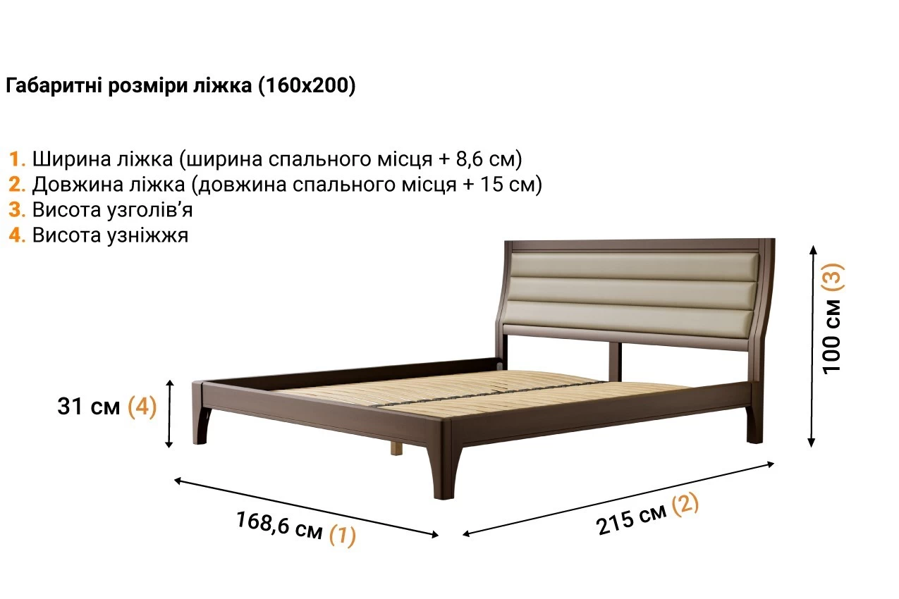 Деревянная кровать Эдда фото